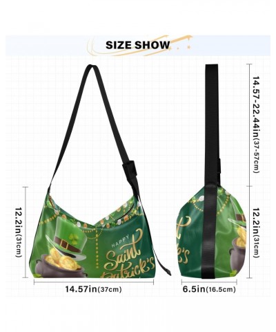 Splendid St Patricks Day Hobo Crossbody Bags for Women Leather Large Shoulder Bag Cross Body Shamro Green Trendy Womens Tote ...