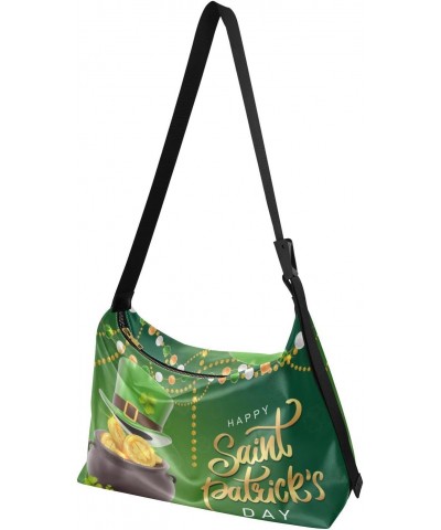 Splendid St Patricks Day Hobo Crossbody Bags for Women Leather Large Shoulder Bag Cross Body Shamro Green Trendy Womens Tote ...