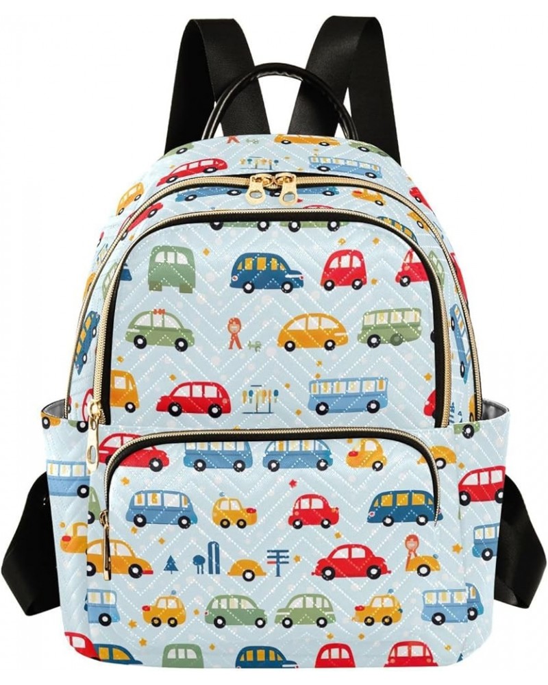 Cute Car Backpack Purse for Women Small Travel Bag Fashion Daypack M 202a3130 M(11.4"x6.1"x14.17") 202a3130 $21.72 Backpacks