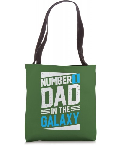 Number 1 Dad In The Galaxy Cartwheel Father Day ART ON BACK Tote Bag $9.46 Totes