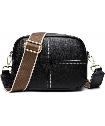 Crossbody Bags for Women, Trendy Leather Crossbody Camera Bag Purse with Guitar Strap Small Shoulder Handbag D-black $12.88 C...