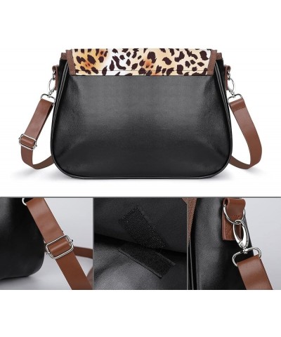 Fashion Crossbody Bags Women's Shoulder Bags Classic City Leather Satchels Hobo Bags Lion Deep Sleep Color6 $19.68 Hobo Bags