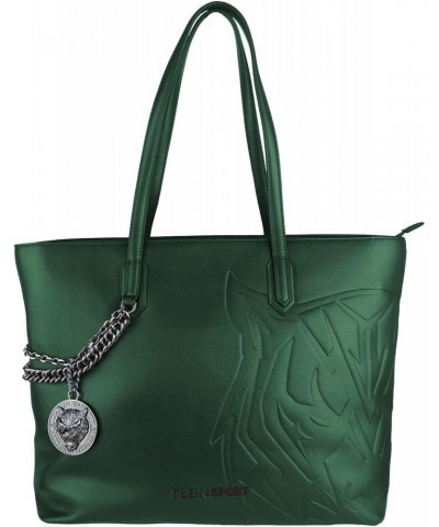 Green Polyurethane Shoulder Bag $104.12 Shoulder Bags