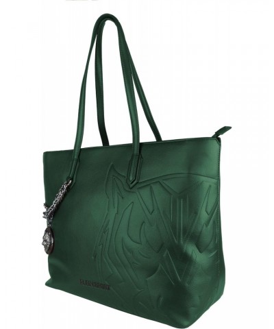 Green Polyurethane Shoulder Bag $104.12 Shoulder Bags