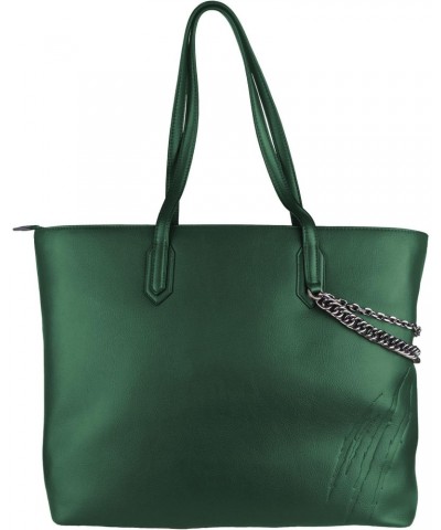 Green Polyurethane Shoulder Bag $104.12 Shoulder Bags