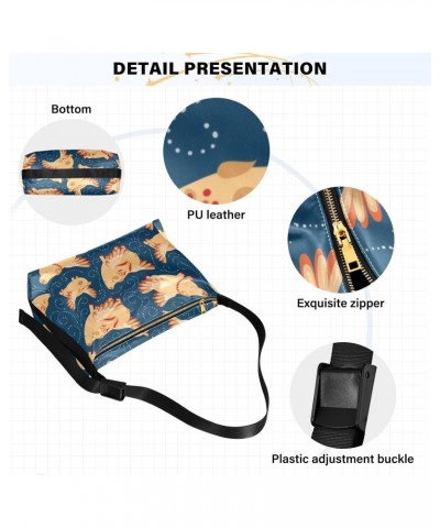 Sling Bags Crossbody Flying Pigs in A Dark Blue Sky Boys Large Sling Bag Men Sling Bags Crossbody $19.46 Hobo Bags