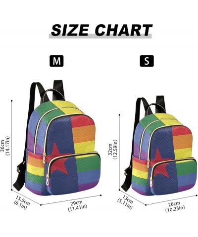 Women Backpack Rainbow Gay Pride Star Anti-Theft Travel Backpack with Luggage Belt Lightweight Handbag Lady Purse Roomy Doubl...