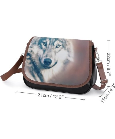 Printed Crossbody Bag Shoulder Bag PU Leather Women's Designer Satchels Animal Little Monkey Color6 $17.20 Satchels