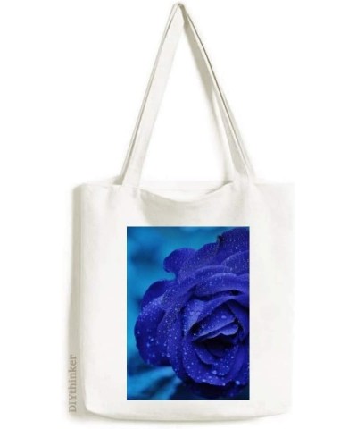 Dark Blue Roses Flowers Art Deco Gift Fashion Tote Canvas Bag Shopping Satchel Casual Handbag $17.04 Totes