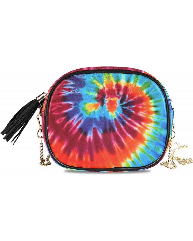 Women's Swirl Colored Tie Dye Crossbody Bag Fashion Purses Bag Cross Body Bag Shoulder Handbag with Adjustable Chain Strap $1...