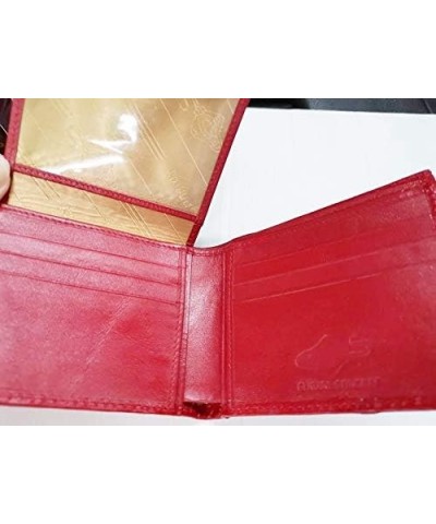 Genuine Stingray Skin Leather Bifold Wallet Card men red white $33.92 Wallets