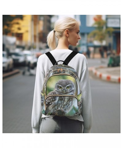 Dolphins Jumping from Old Book Quilted Backpack Purse Women Small Backpack Fashion Travel Backpack Owl Photo Medium $15.74 Ba...