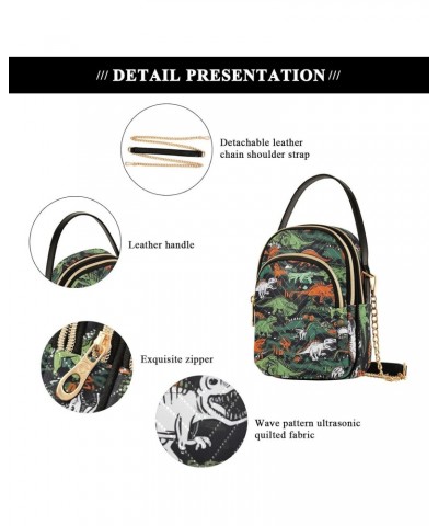 Kawaii Dinosaurs Small Crossbody Bags for Women Cell Phone Shoulder Purse Handbags Wallet 21215209 $16.51 Crossbody Bags