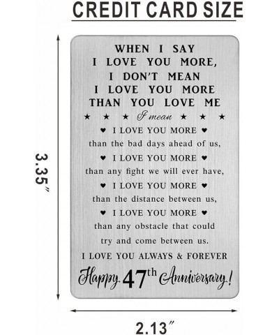 26th Anniversary Card Gifts for Women Couple, 26th 26 Year Anniversary Romantic Wallet Card Gifts for Wife 47 Year $10.43 Wal...