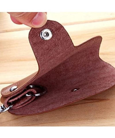 Fashion Men Women Leather Key Chain Accessory Pouch Bag Wallet Case Key Holder (Color : Brown) Coffee $56.11 Wallets