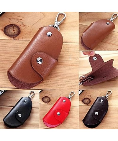 Fashion Men Women Leather Key Chain Accessory Pouch Bag Wallet Case Key Holder (Color : Brown) Coffee $56.11 Wallets