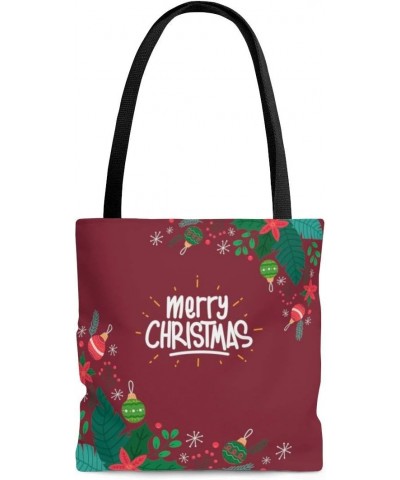 Merry Christmas Balls Biking Red AOP Tote Bag $18.18 Totes