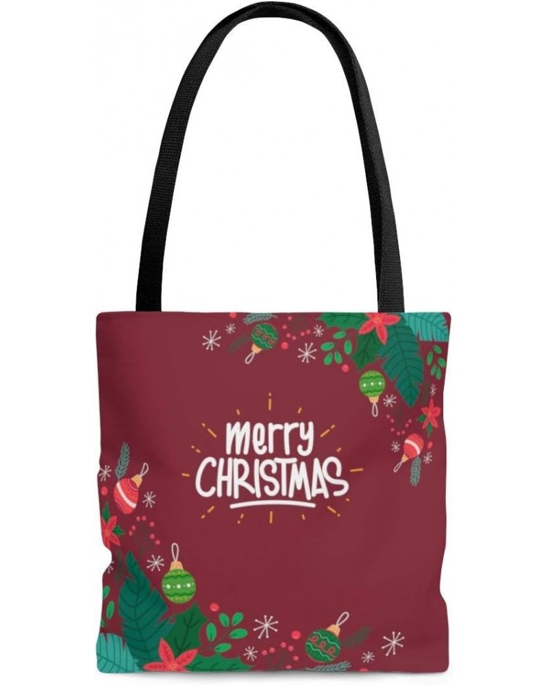 Merry Christmas Balls Biking Red AOP Tote Bag $18.18 Totes