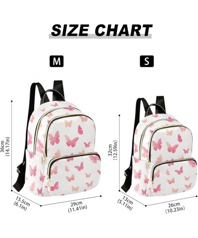 Pink Watercolor Butterfly Backpack Purse for Women Small Mini Women's Fashion Backpack for Lady Women Holiday Gifts,M Small $...