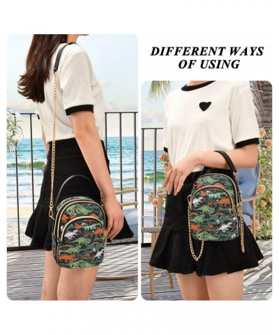 Kawaii Dinosaurs Small Crossbody Bags for Women Cell Phone Shoulder Purse Handbags Wallet 21215209 $16.51 Crossbody Bags