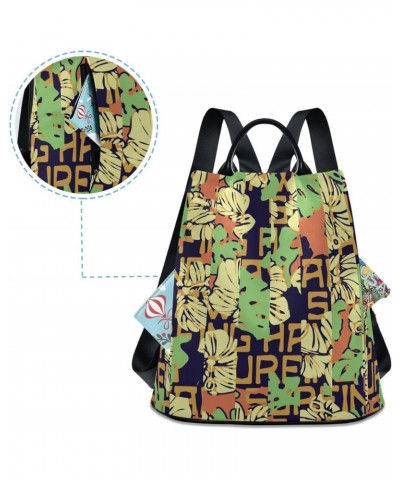 Women Fashion Backpack - Tropical Patchwork, Anti Theft Casual Daypack Shoulder Bag Purse for Travel Work 15 inches $20.50 Ba...