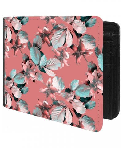 Unique Desige Pattern - Jasmine floral pattern on pink, Slim Front Pocket Wallet Billfold RFID Blocking $8.96 Wallets