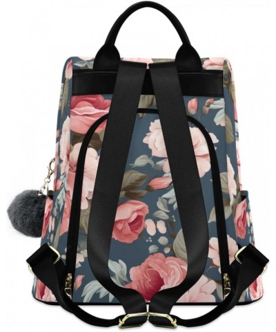 Floral Flower Watercolor Womens Backpack Purse Anti Theft Travel Backpack Shoulder Bag Casual Daypack for Women Work Ladies T...