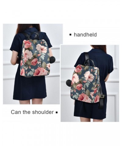 Floral Flower Watercolor Womens Backpack Purse Anti Theft Travel Backpack Shoulder Bag Casual Daypack for Women Work Ladies T...