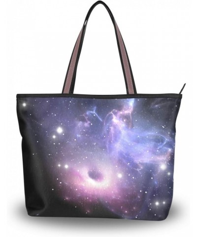 Tote Bag Galaxy Hole Shoulder Bag Handbag for Women Girls $12.69 Shoulder Bags