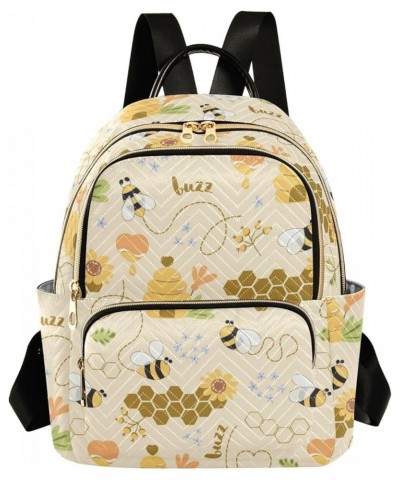 Bees Backpack Purse for Women Small Mini Women's Fashion Backpack with Strap Handbag Lady Purse,M Medium $15.75 Backpacks