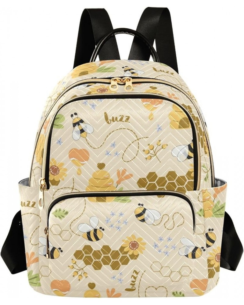 Bees Backpack Purse for Women Small Mini Women's Fashion Backpack with Strap Handbag Lady Purse,M Medium $15.75 Backpacks