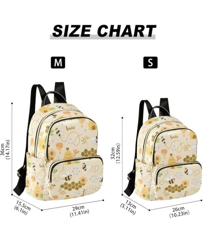 Bees Backpack Purse for Women Small Mini Women's Fashion Backpack with Strap Handbag Lady Purse,M Medium $15.75 Backpacks