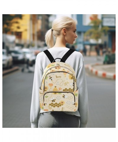 Bees Backpack Purse for Women Small Mini Women's Fashion Backpack with Strap Handbag Lady Purse,M Medium $15.75 Backpacks