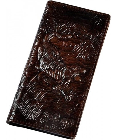 Embossed Men's Wallet Long Multi-Card Wallet Personalized Handmade Wallet Clutch Bag (Color : D, Size : 18 * 9 * 1cm) 18*9*1c...