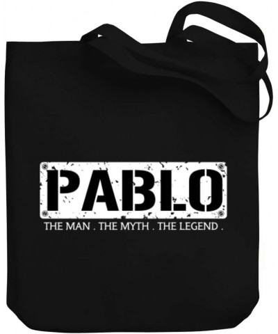 Pablo The Man The Myth The Legend Grunge Canvas Tote Bag 10.5" x 16" x 4 $19.20 Totes