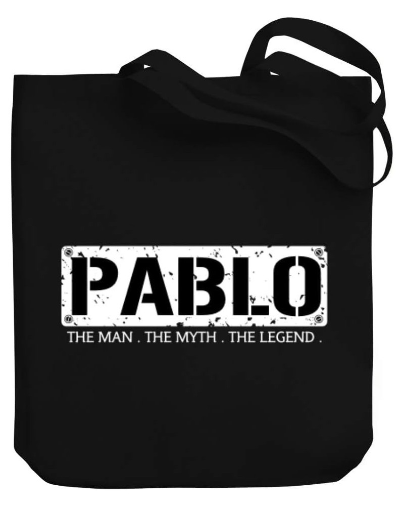 Pablo The Man The Myth The Legend Grunge Canvas Tote Bag 10.5" x 16" x 4 $19.20 Totes