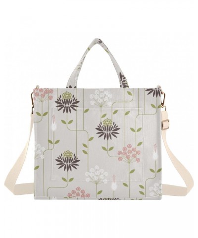 Lotus Corduroy Tote Bag Cross Body Bag for Women Casual with Magnetic Clasp $14.08 Totes