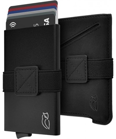 Minimalist Wallet for Men – RFID Blocking Wallet with Removable Leather Case and 2 Straps – Sleek Aluminum Credit Card Wallet...