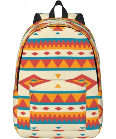 Native American Print Unisex Canvas Backpack Cute Backpack For Travel Sports Casual Aesthetic Backpack Black Small $26.41 Bac...