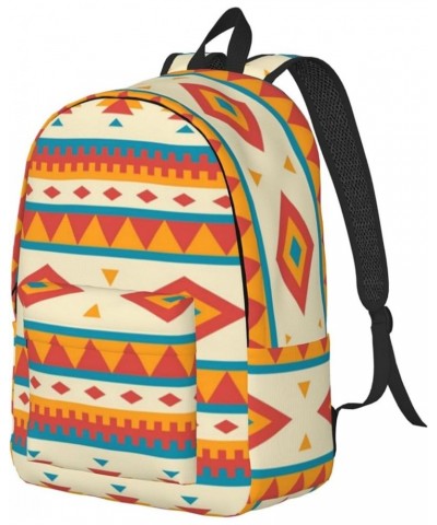 Native American Print Unisex Canvas Backpack Cute Backpack For Travel Sports Casual Aesthetic Backpack Black Small $26.41 Bac...