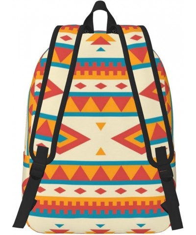 Native American Print Unisex Canvas Backpack Cute Backpack For Travel Sports Casual Aesthetic Backpack Black Small $26.41 Bac...