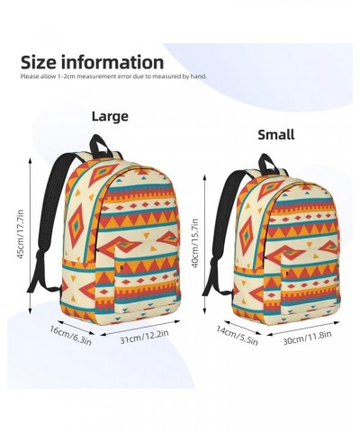 Native American Print Unisex Canvas Backpack Cute Backpack For Travel Sports Casual Aesthetic Backpack Black Small $26.41 Bac...