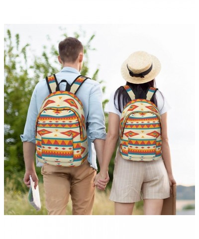 Native American Print Unisex Canvas Backpack Cute Backpack For Travel Sports Casual Aesthetic Backpack Black Small $26.41 Bac...