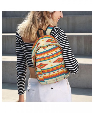 Native American Print Unisex Canvas Backpack Cute Backpack For Travel Sports Casual Aesthetic Backpack Black Small $26.41 Bac...