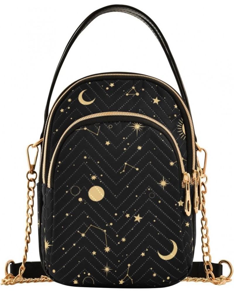 Stars Constellations Crossbody Bags for Women Crossbody Wallet Purse Sling Bag with Chain Strap for Gifts $10.92 Crossbody Bags