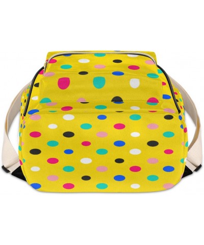 Rainbow Color Mini Backpack Purse for Women, Polka Dot Small Backpack Leather Casual Daypacks Ladies Shoulder Bags $19.35 Bac...