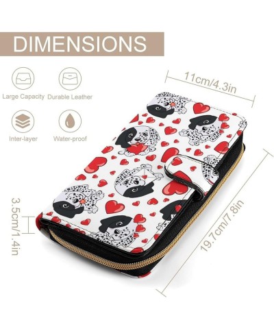 Cute Bifold Zipper Long Womens Wallet RFID Blocking Credit Card Holder for Women-Personalized Sleeping Dog Wallets Birthday G...