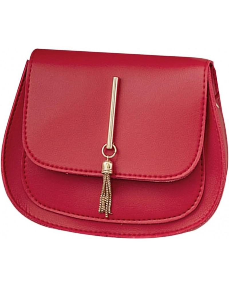 Lady Shoulder Bag Ladies Shoulder Bags Sling Bag for Women Womens Shoulder Handbags Pu Shoulder Bag Red $7.17 Shoulder Bags