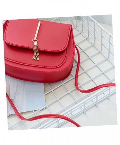 Lady Shoulder Bag Ladies Shoulder Bags Sling Bag for Women Womens Shoulder Handbags Pu Shoulder Bag Red $7.17 Shoulder Bags