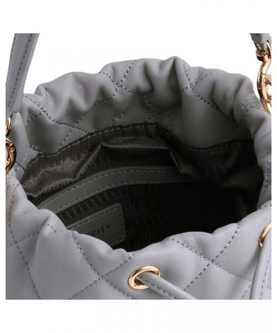 Women's Drawstring (2way) M231MQ2020G Gray Leather Push Lock Type Grey $234.85 Shoulder Bags